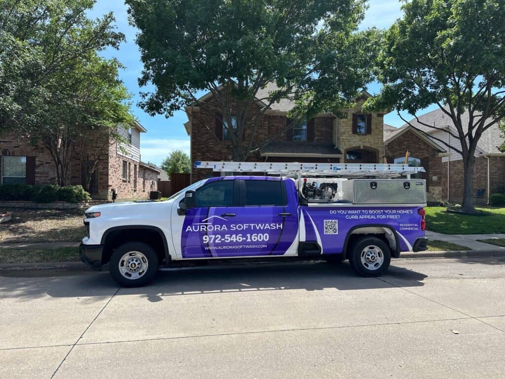 Aurora Softwash exterior cleaning service in Allen Texas