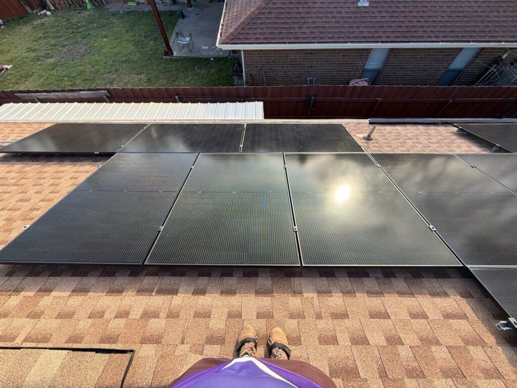 Solar panel cleaning service in Allen Texas by Aurora Softwash