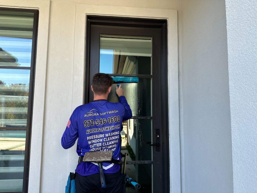 Window cleaning service in Allen Texas by Aurora Softwash